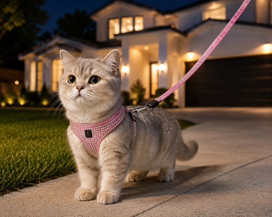 Diamond Studded Automatic Telescopic Pet Traction Belt