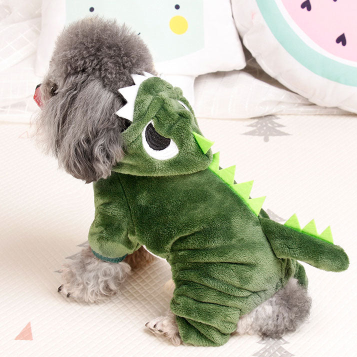 Thickened Warm Dinosaur Transform Pet Clothing