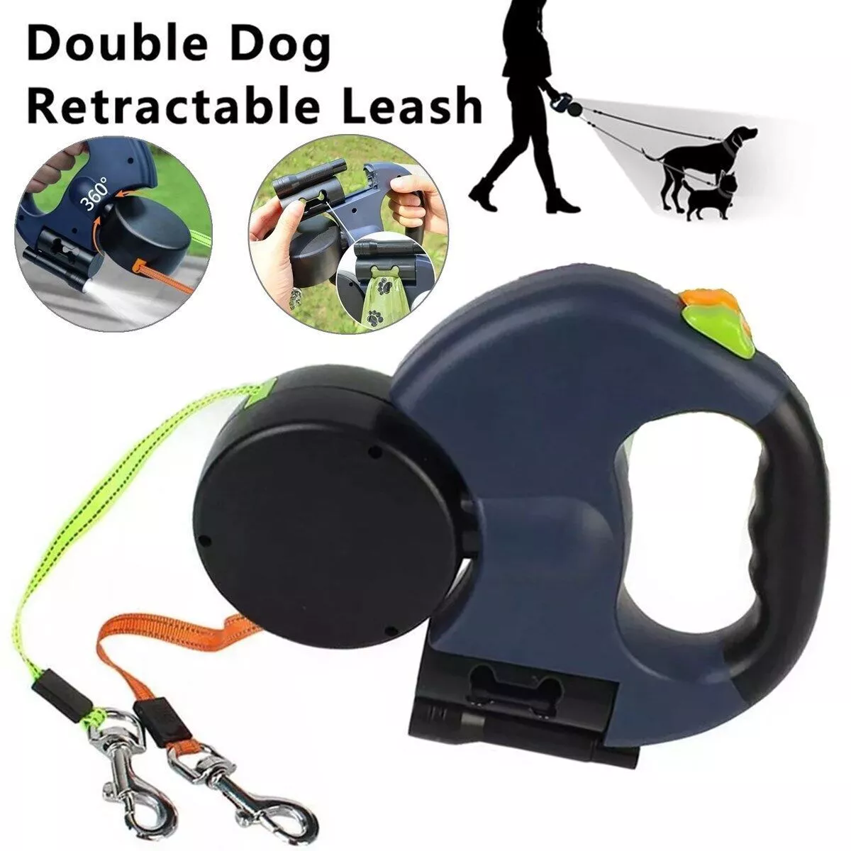 TwinControl Retractable Dog Leash