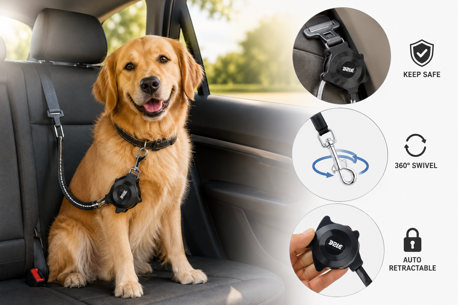 Alipis Automatic Dog Leash for Running & Hiking
