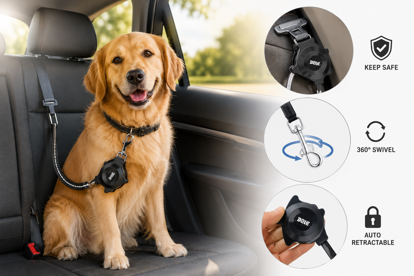 Alipis Automatic Dog Leash for Running & Hiking