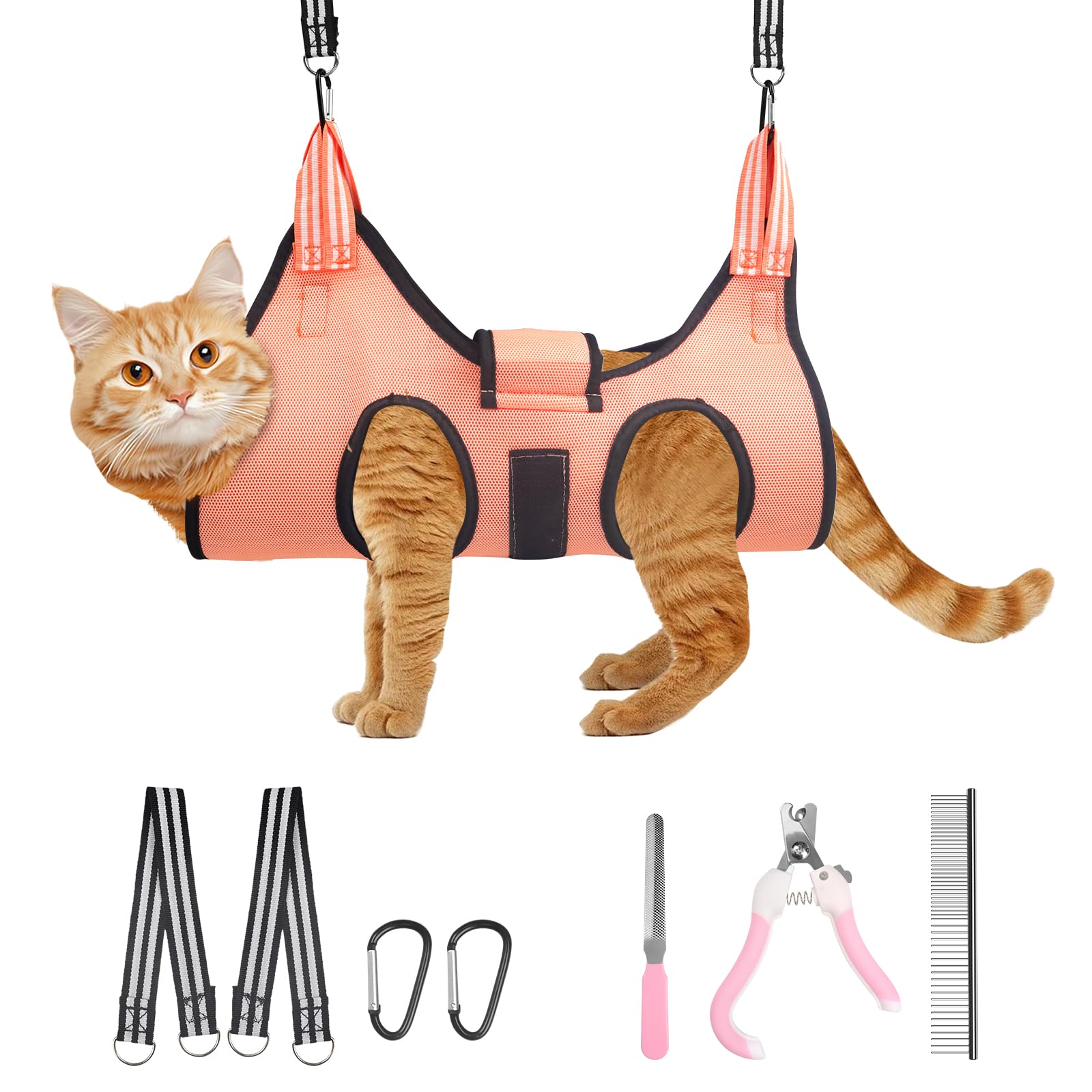 Enhanced Pet Grooming Hammock: Safe & Comfortable
