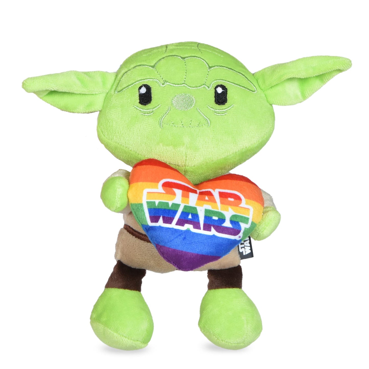 Star Wars Pride Yoda Rainbow Heart Squeaker Toy