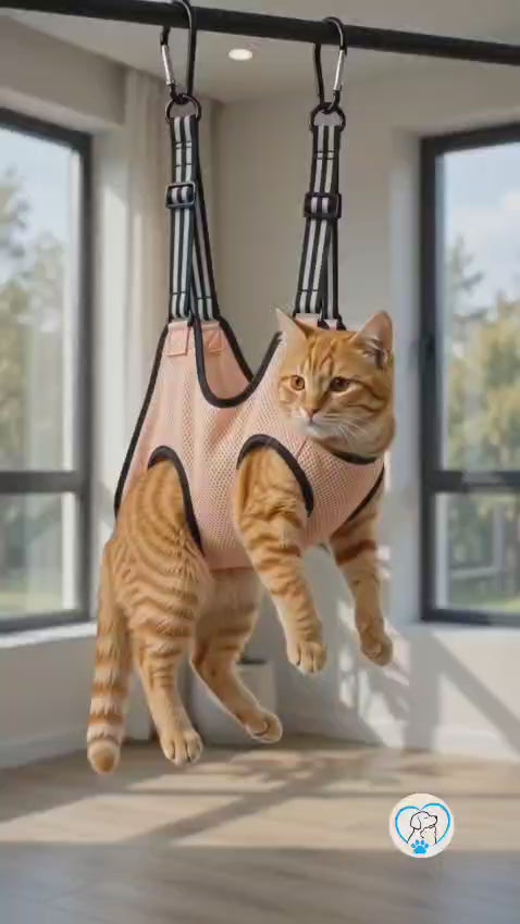 Enhanced Pet Grooming Hammock: Safe & Comfortable