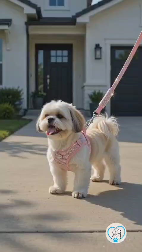 Diamond Studded Automatic Telescopic Pet Traction Belt